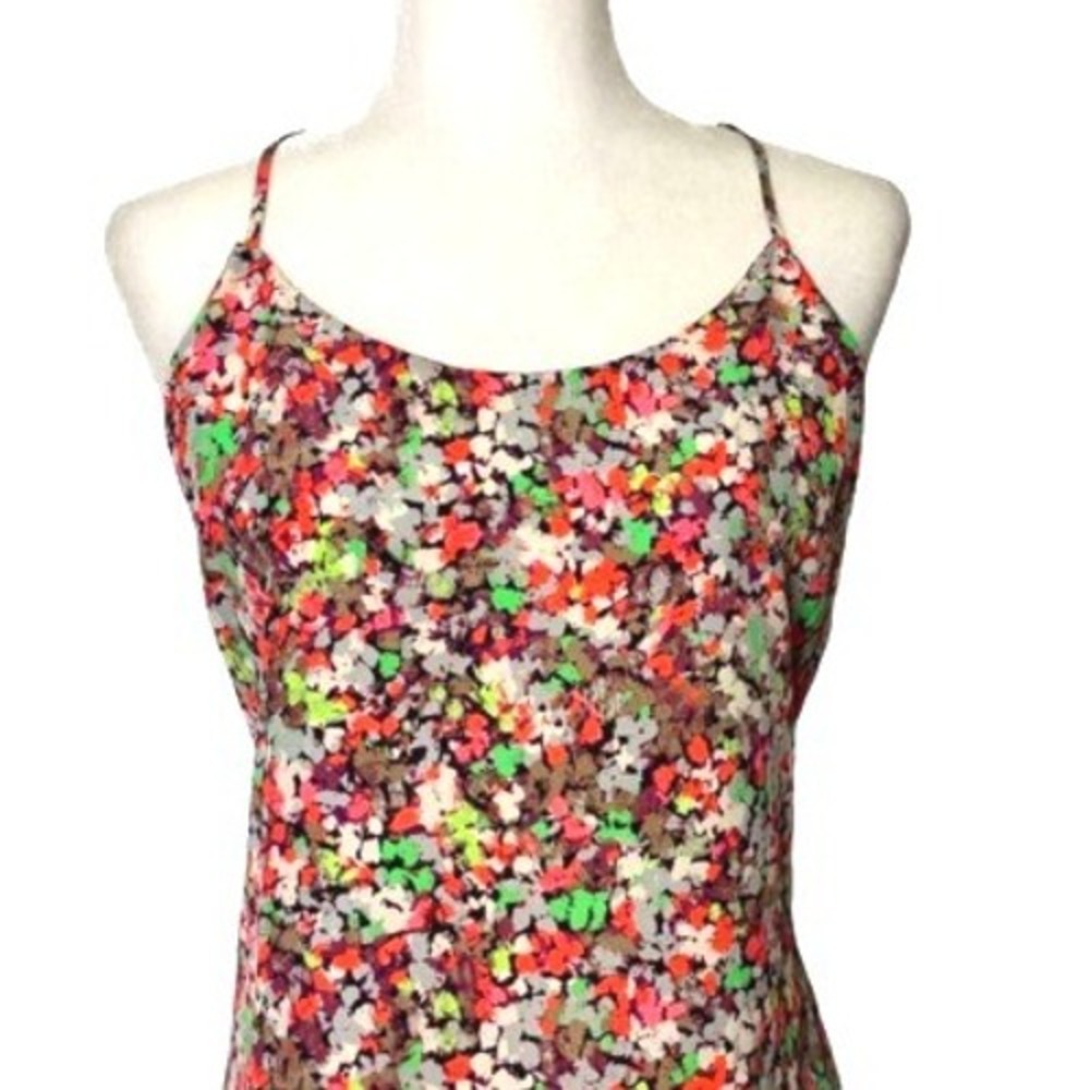J.Crew Tank Top Sz 10 Colorful Confetti Print Racerback Camisole Multicolor - Picture 4 of 8